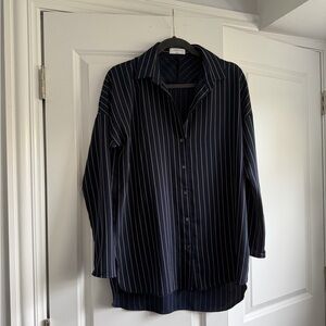 Aritzia Pinstripe Button Down